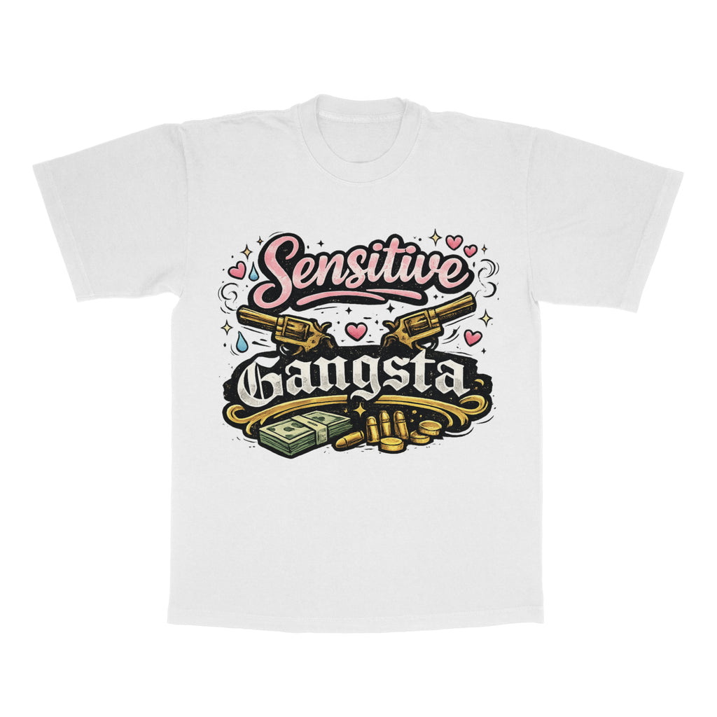 Sensitive Gangsta adult tee