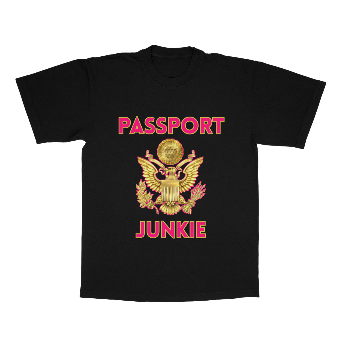Passport Junkie adult tee