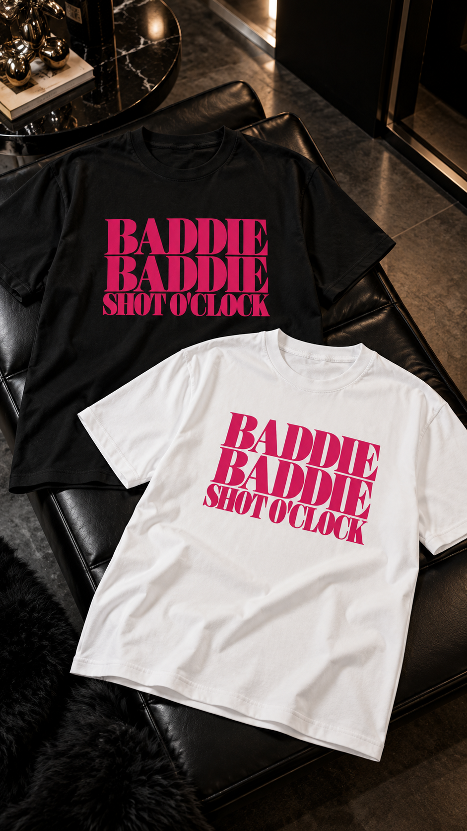 Baddie Baddie Shot O' Clock adult tee