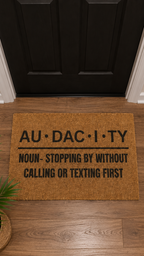 Audacity Definition doormat