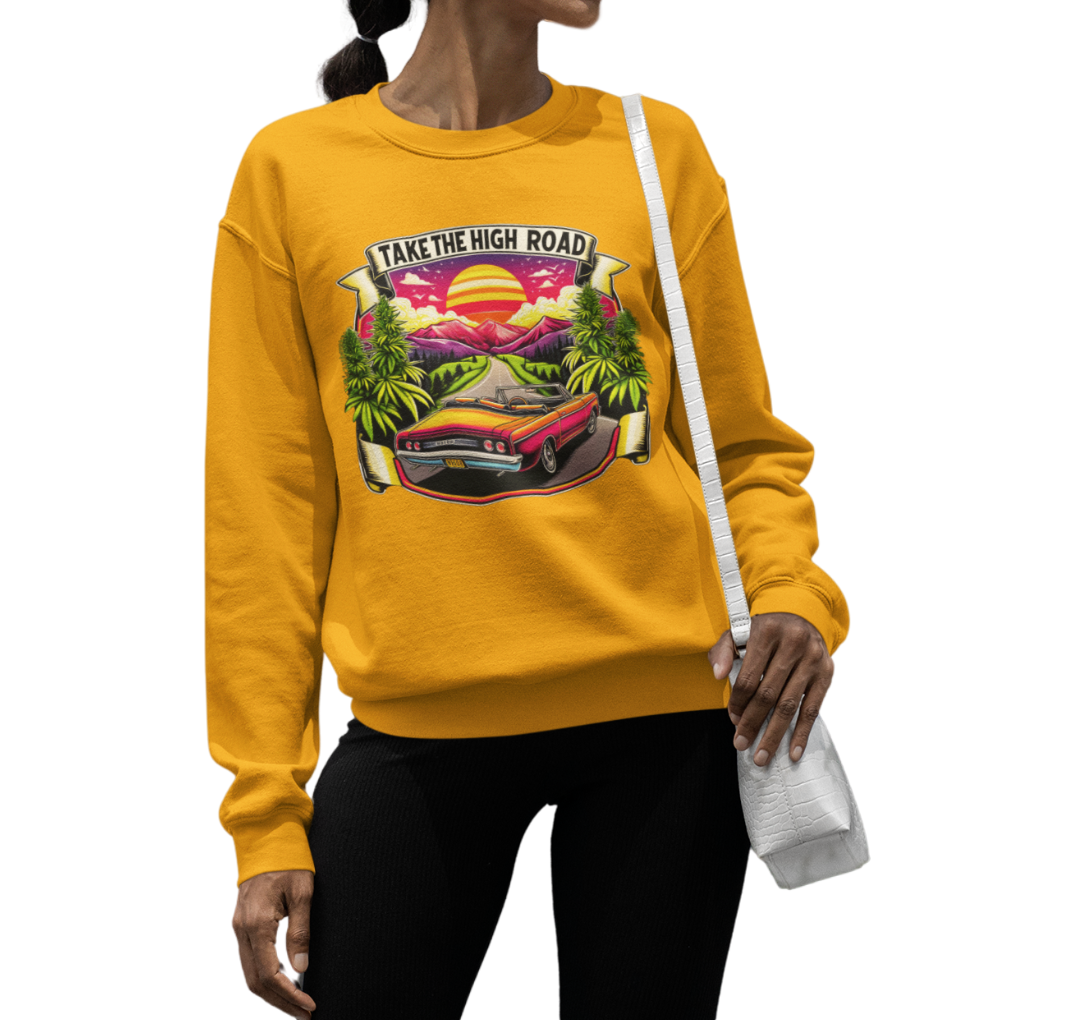 Take The High Road crew neck sweatshirt