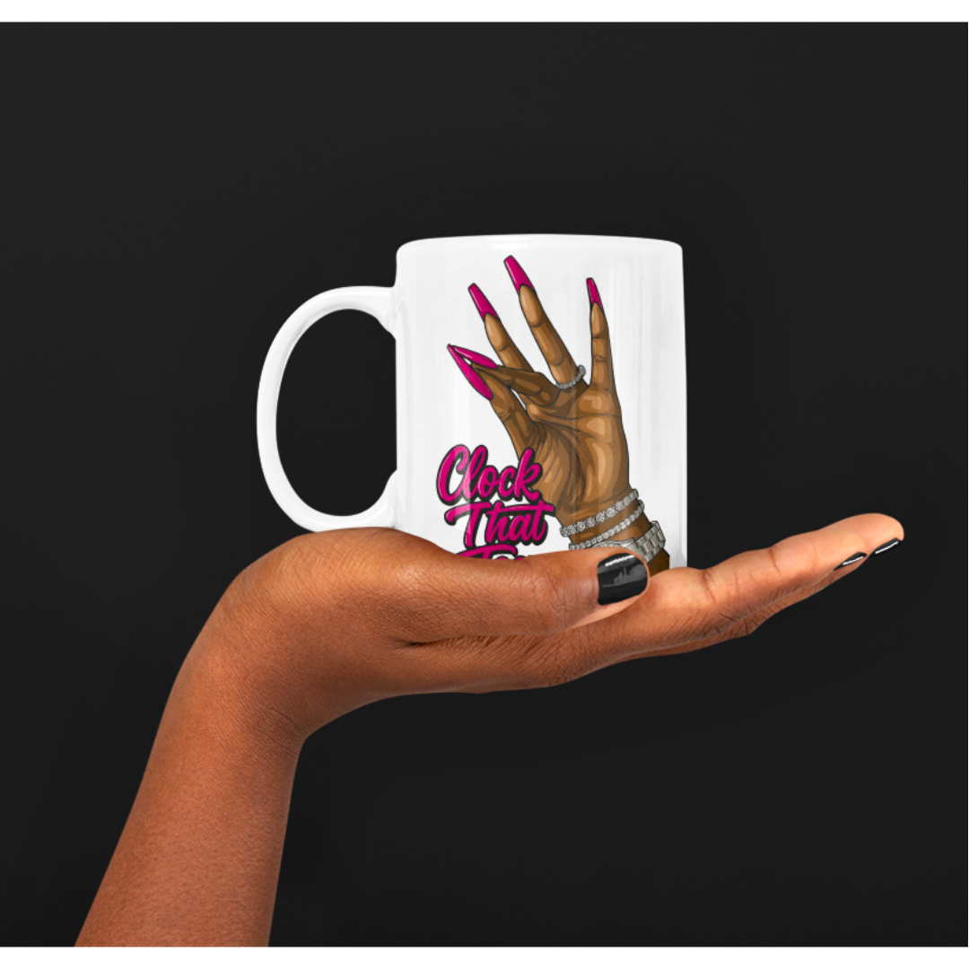 Clock That Tea white glossy mug