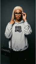 God Is With Me embroidered adult hoodie