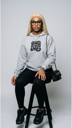 God Is With Me embroidered adult hoodie