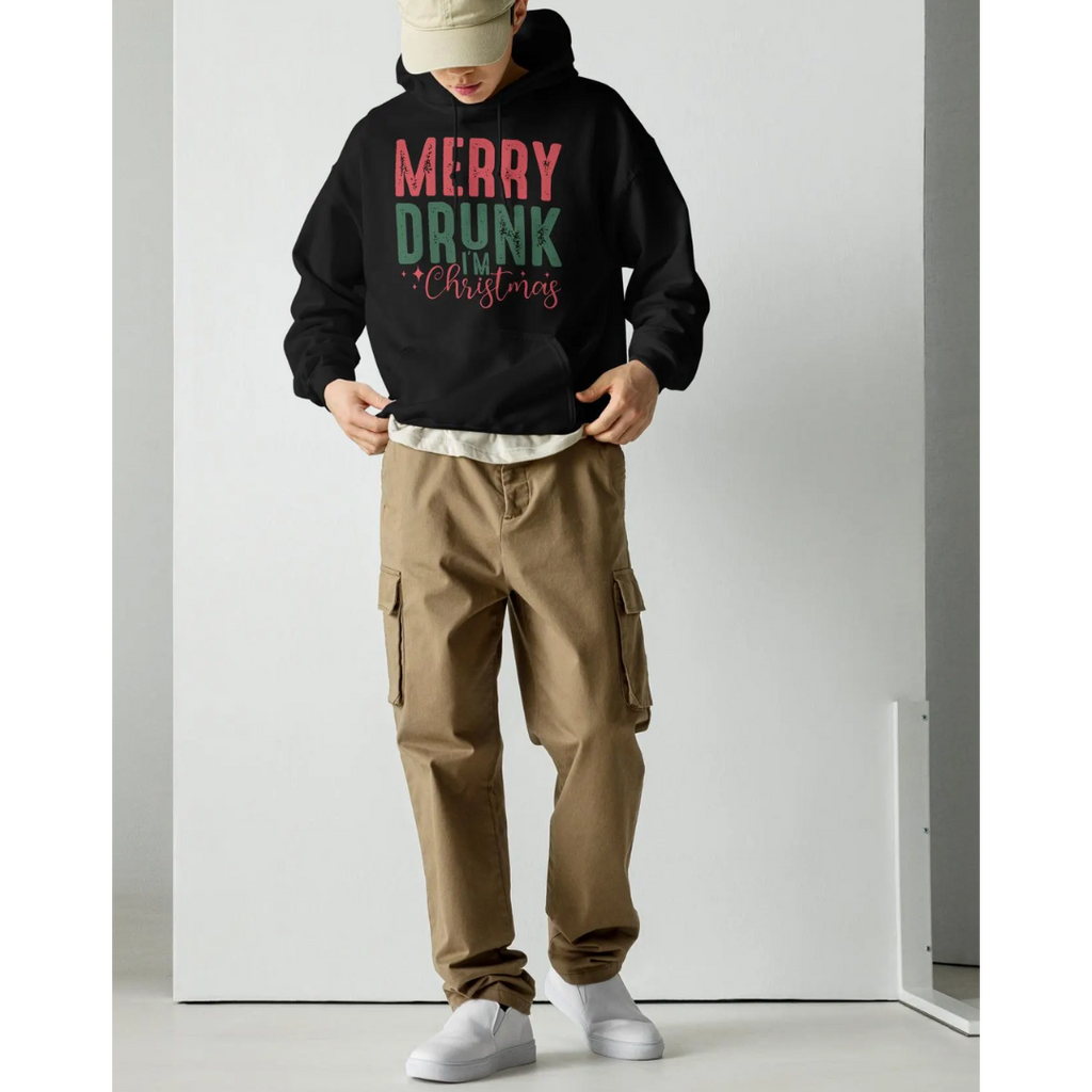 Merry Drunk I'm Christmas adult hoodie