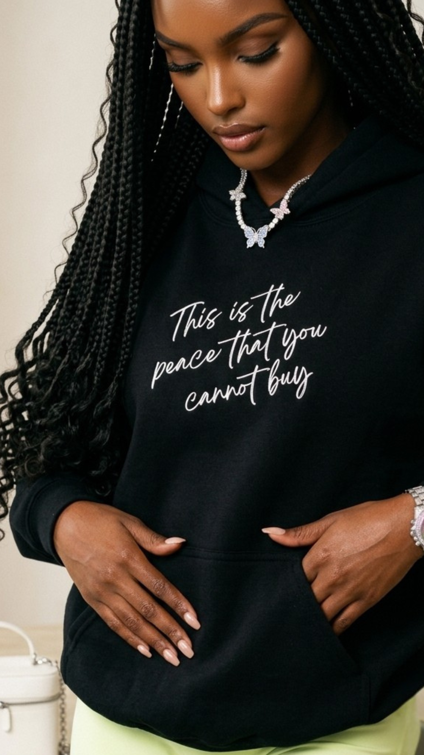 This Is The Peace That You Cannot Buy embroidered adult hoodie
