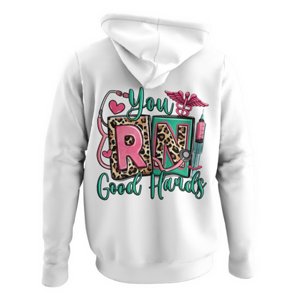 You "RN" good hands adult hoodie