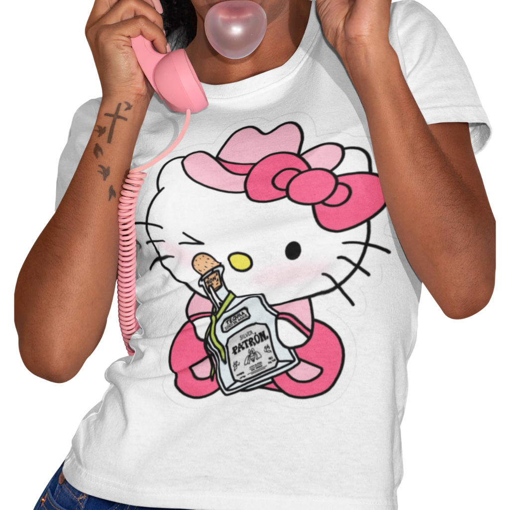 Drunk Kitty adult t-shirt