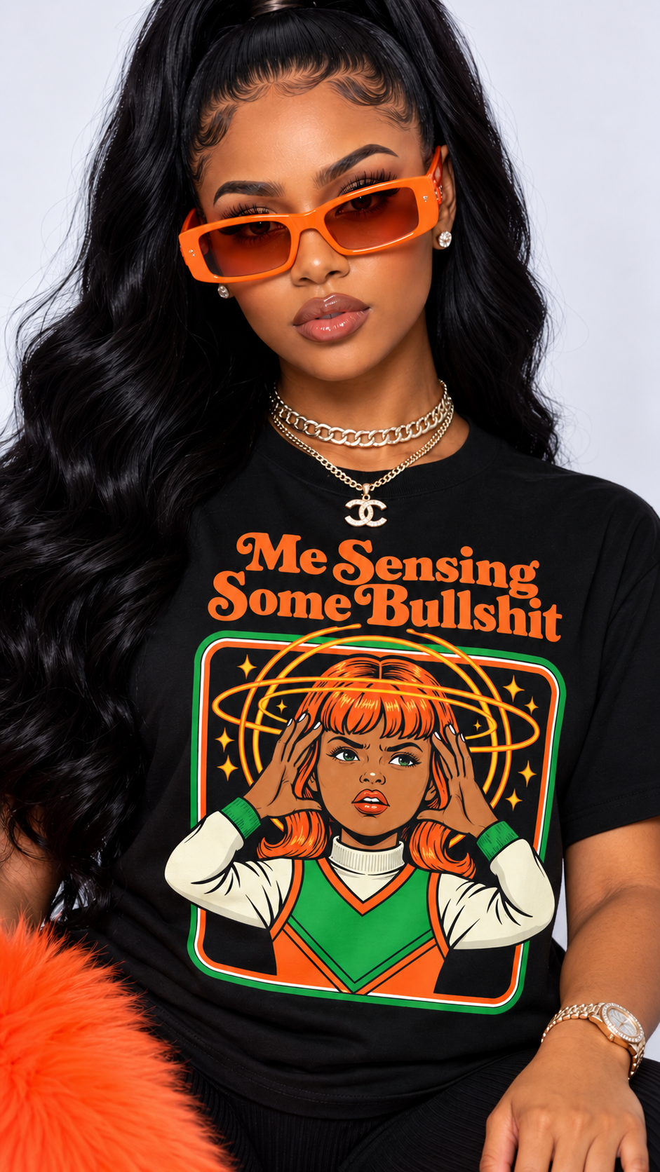 Me Sensing Some Bullsh*t adult tee