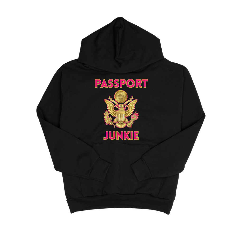 Passport Junkie adult hoodie