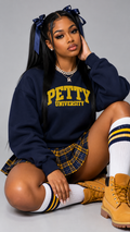 Petty University embroidered adult sweatshirt