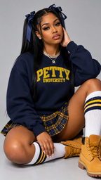 Petty University embroidered adult sweatshirt