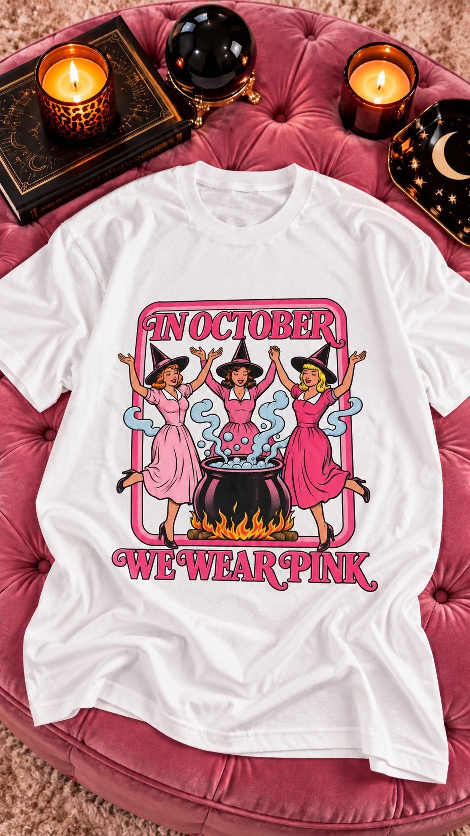 In October We Wear Pink adult tee