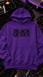 Black Queen embroidered adult hoodie