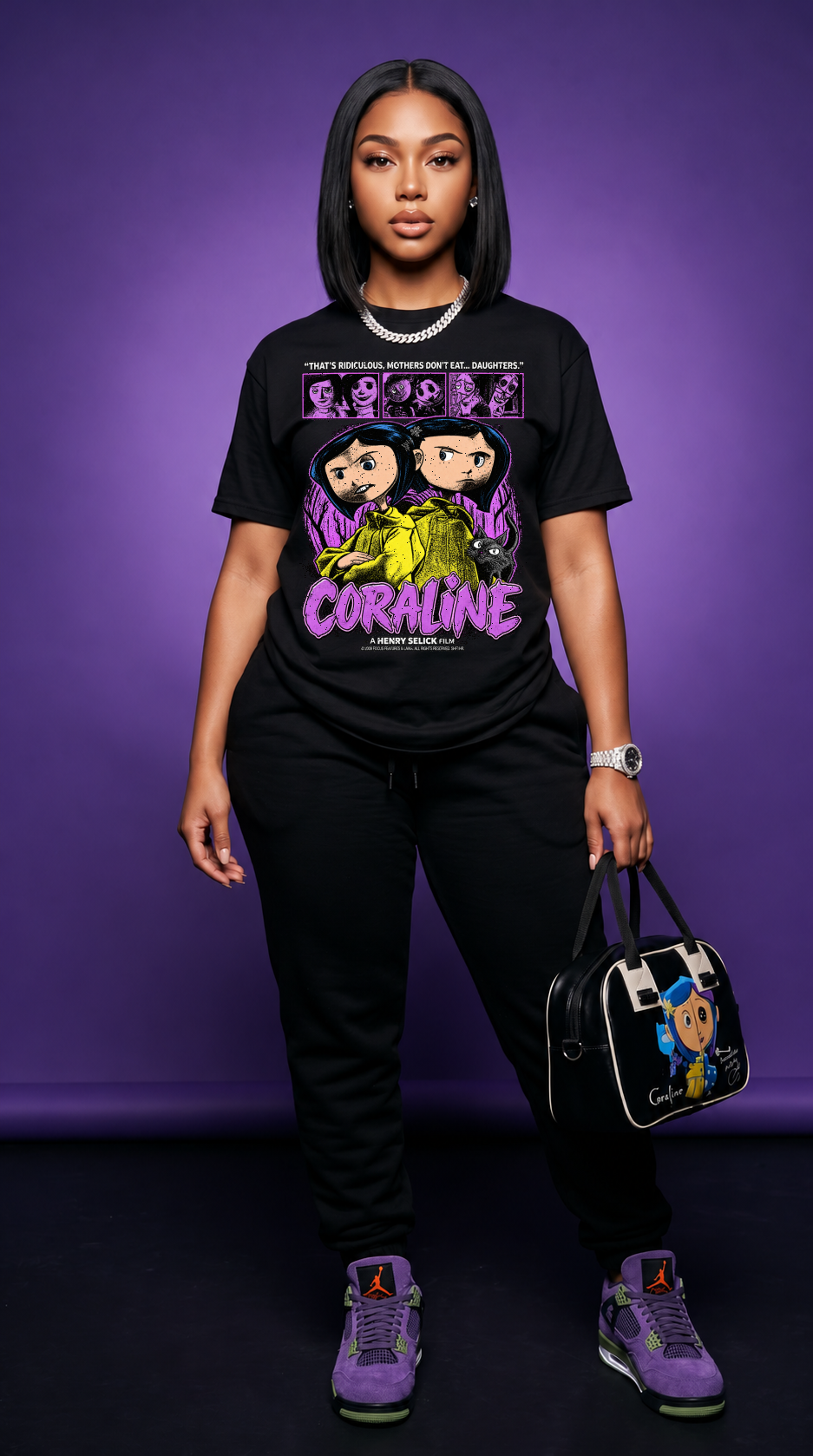Coraline adult tee