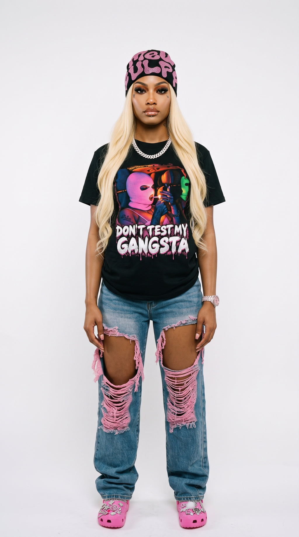 Don't Test My Gangsta adult tee