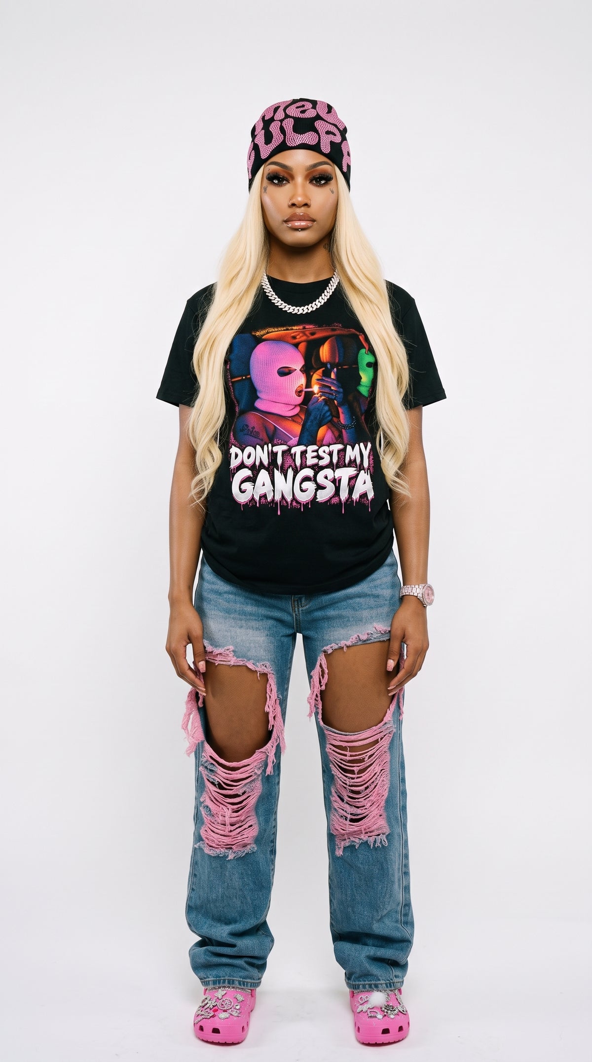 Don't Test My Gangsta adult tee