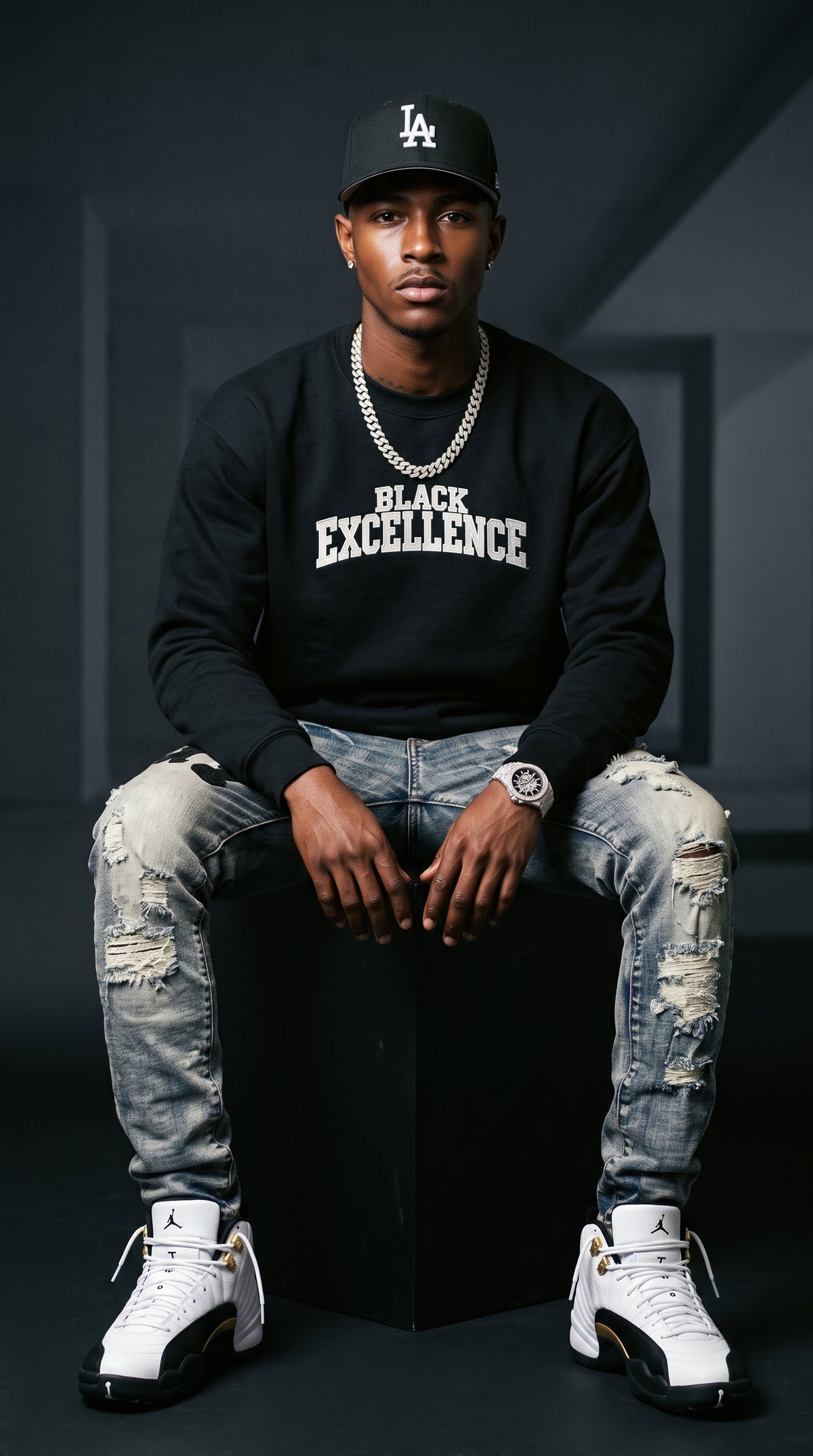Black Excellence embroidered sweatshirt