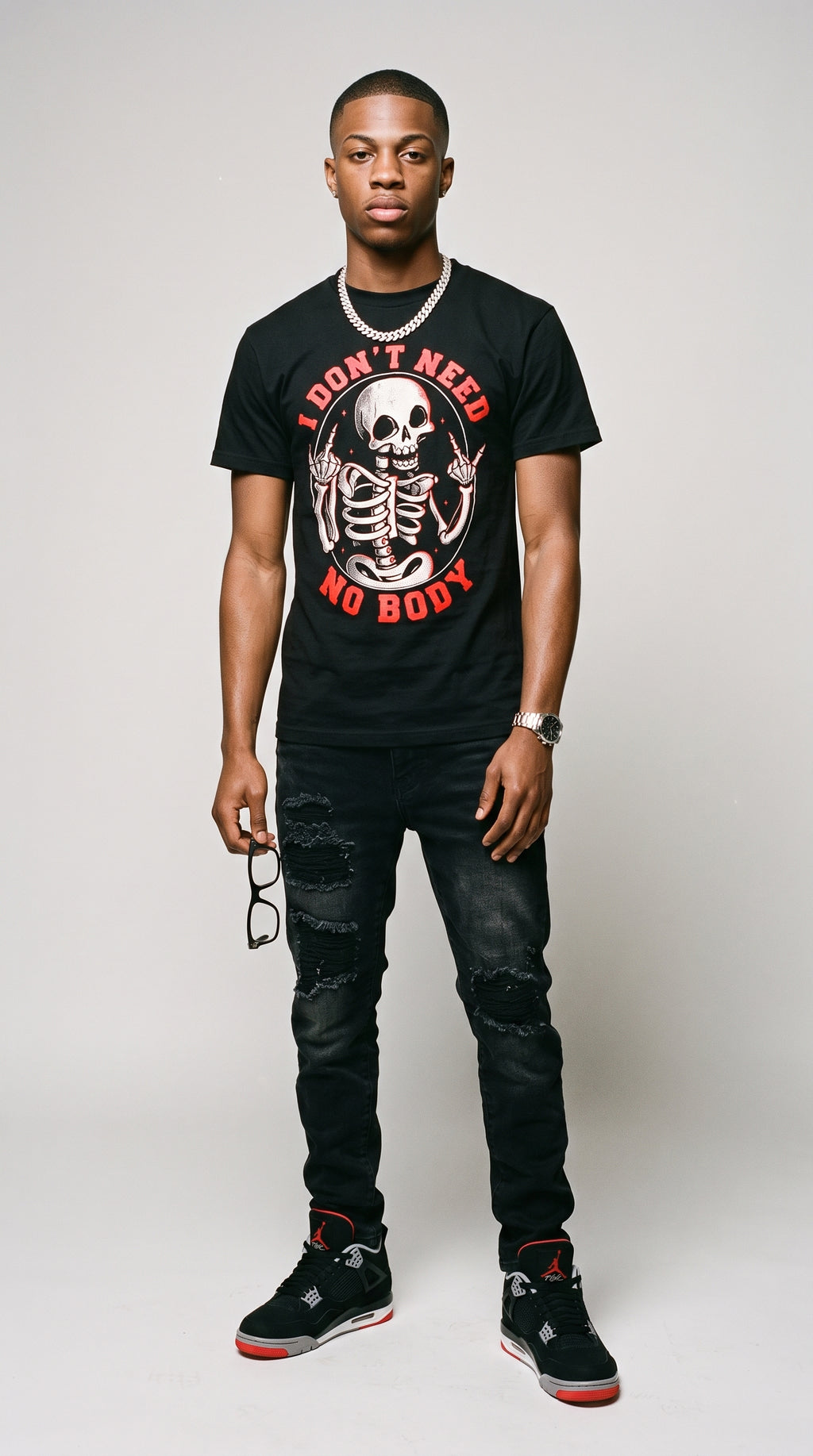 I Don't Need No Body adult tee