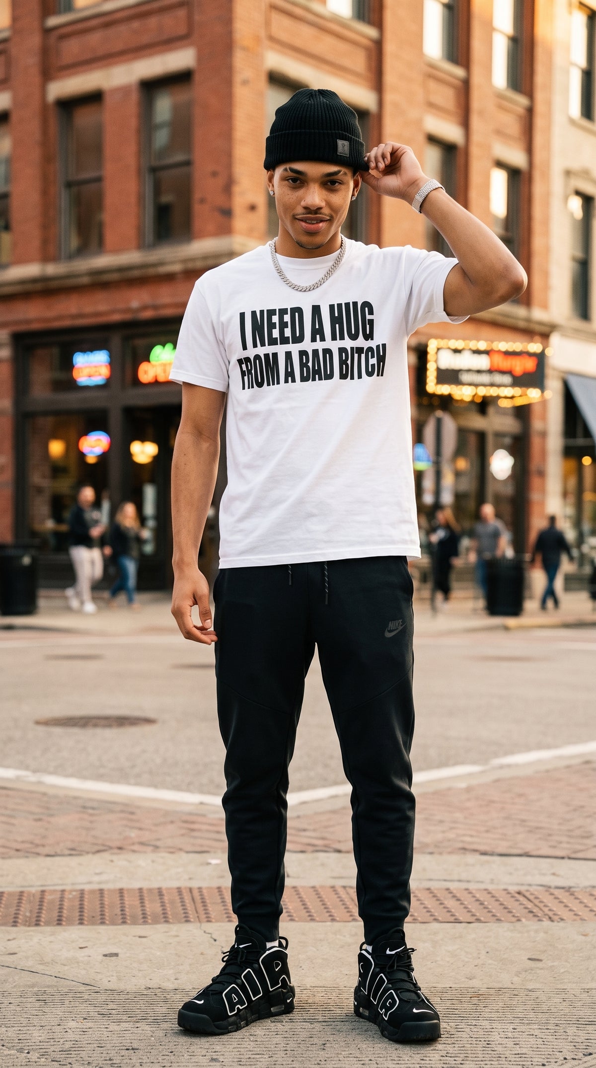 I Need A Hug From A Bad B*tch adult tee