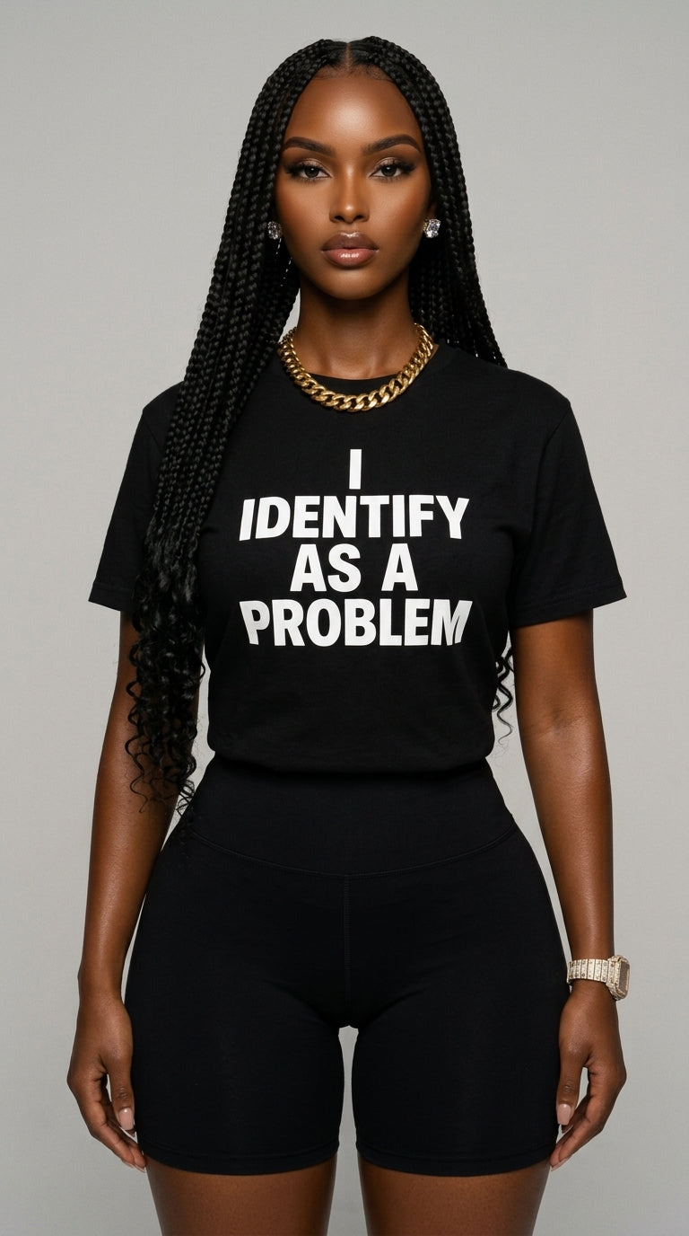 I identify as a problem adult tee