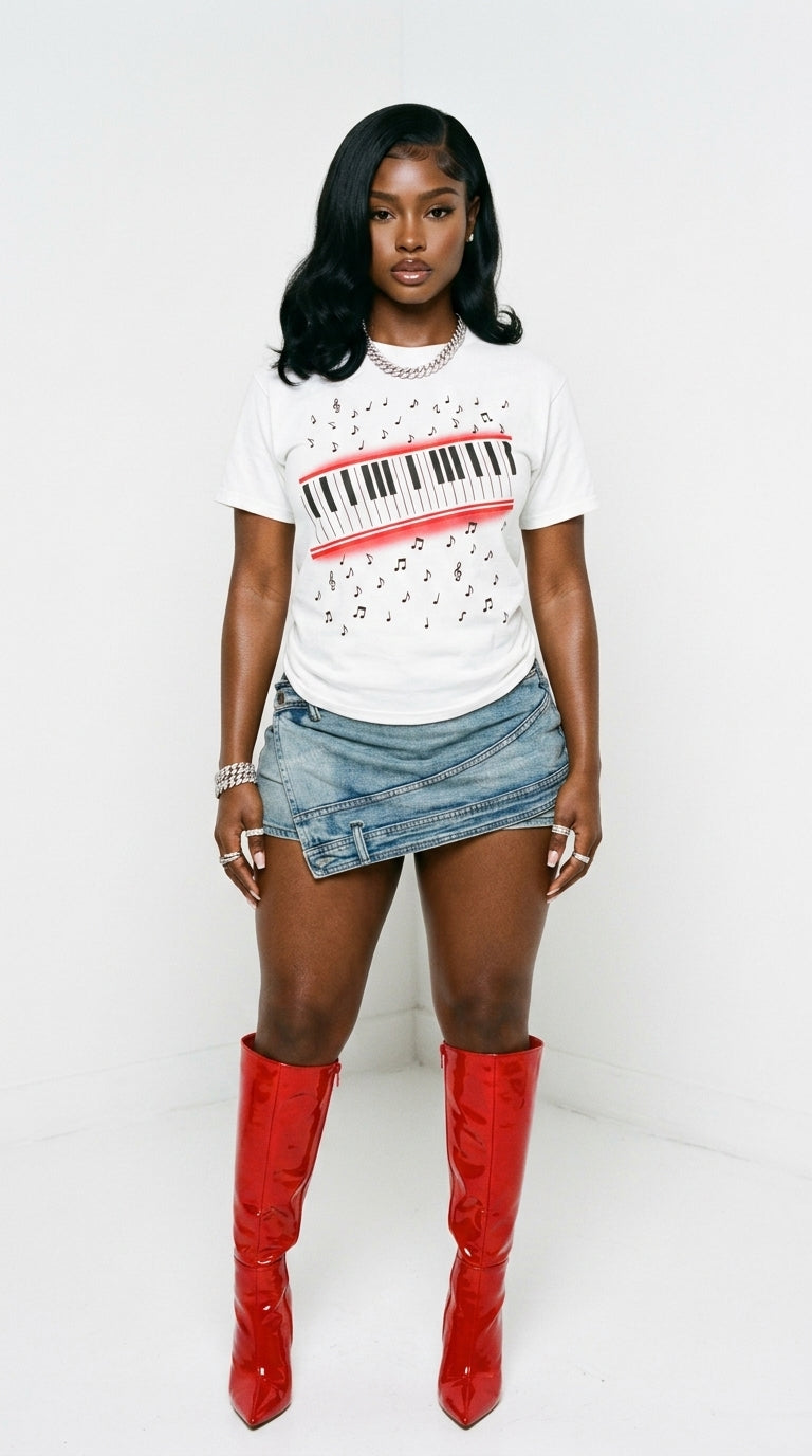 MJ Piano adult tee