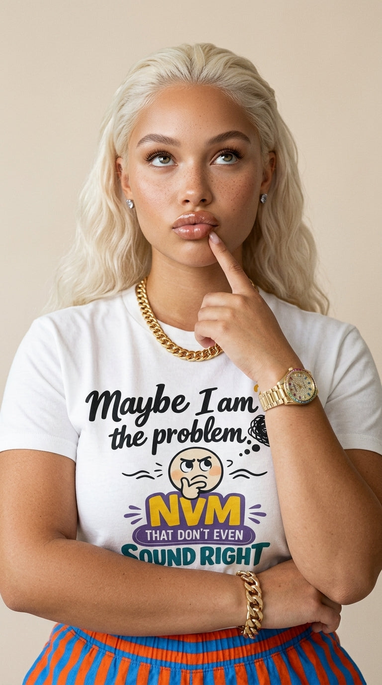 Maybe I Am The Problem, NVM That Don't Even Sound Right adult tee