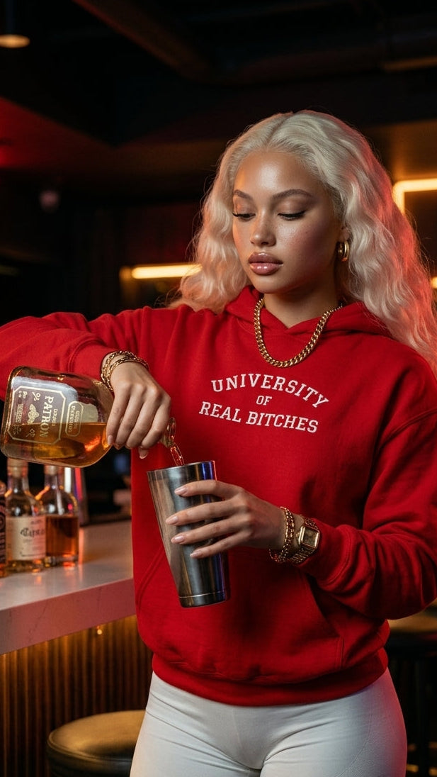 University Of Real B*tches embroidered adult hoodie