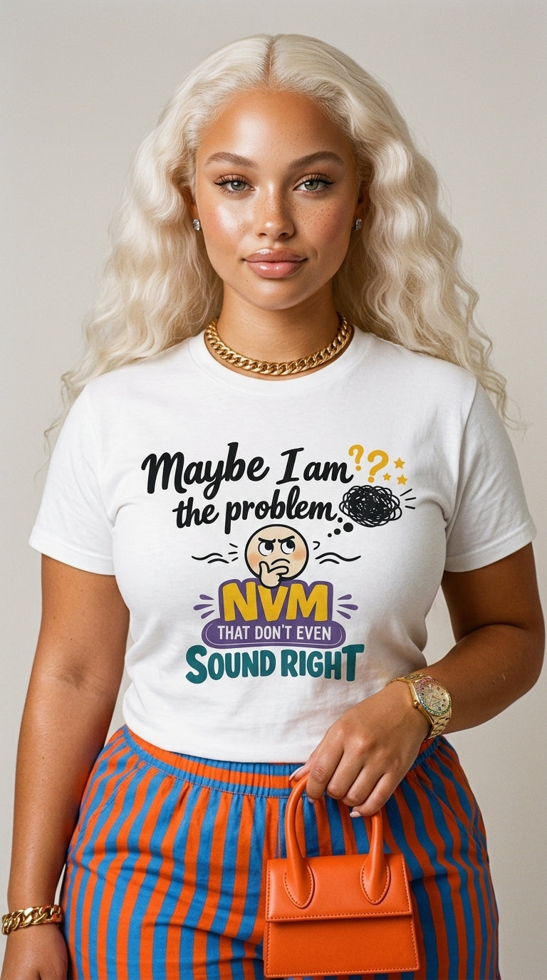 Maybe I Am The Problem, NVM That Don't Even Sound Right adult tee