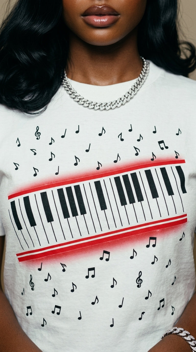 MJ Piano adult tee