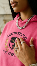 Motherhood University embroidered adult hoodie