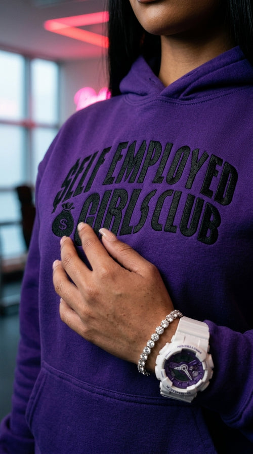 $elf Employed Girls Club embroidered adult hoodie