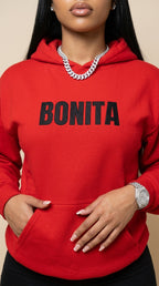Bonita embroidered adult hoodie