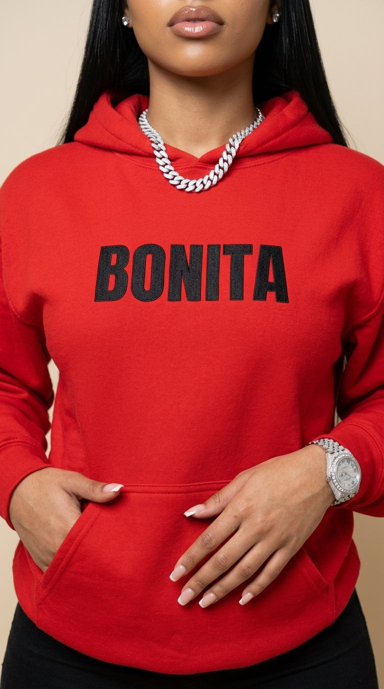 Bonita embroidered adult hoodie