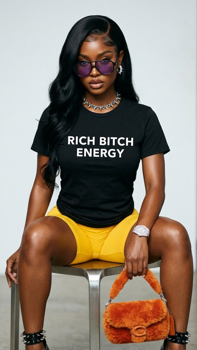 Rich B*tch Energy adult tee