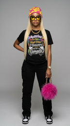 Crystal Loving, Chakra Balancing, High Vibin', Thuggin', Spiritual Ass Gangsta adult tee