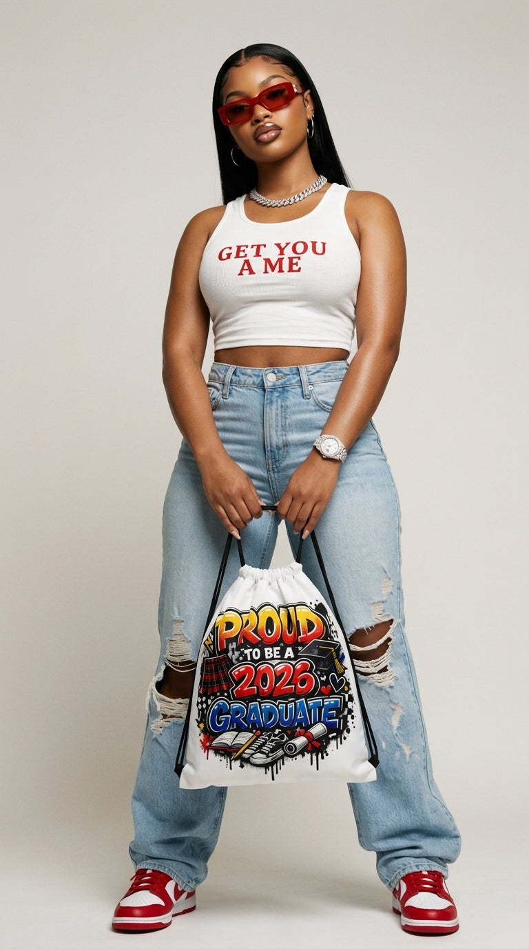 Proud To Be A 2026 Graduate drawstring bag