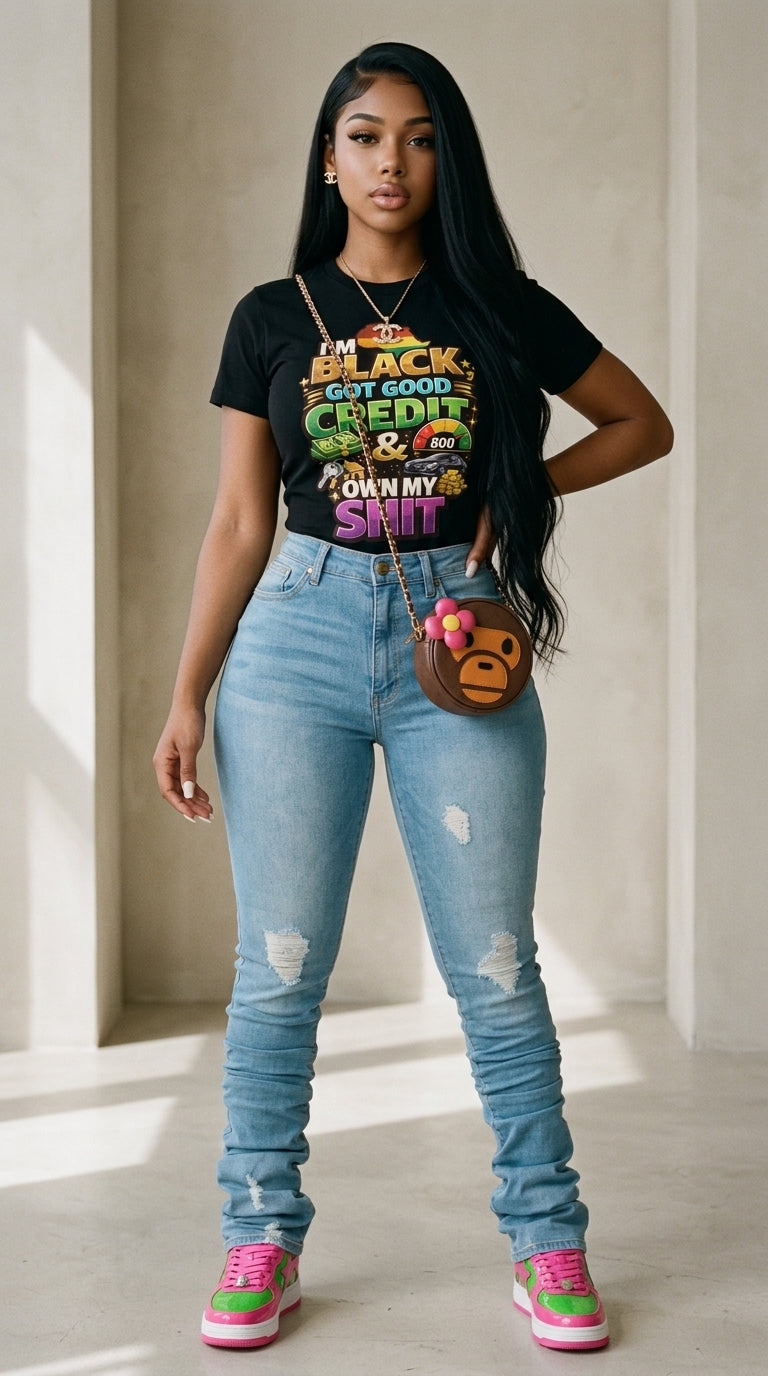 I'm Black, Got Good Credit & Own My Sh*t adult tee
