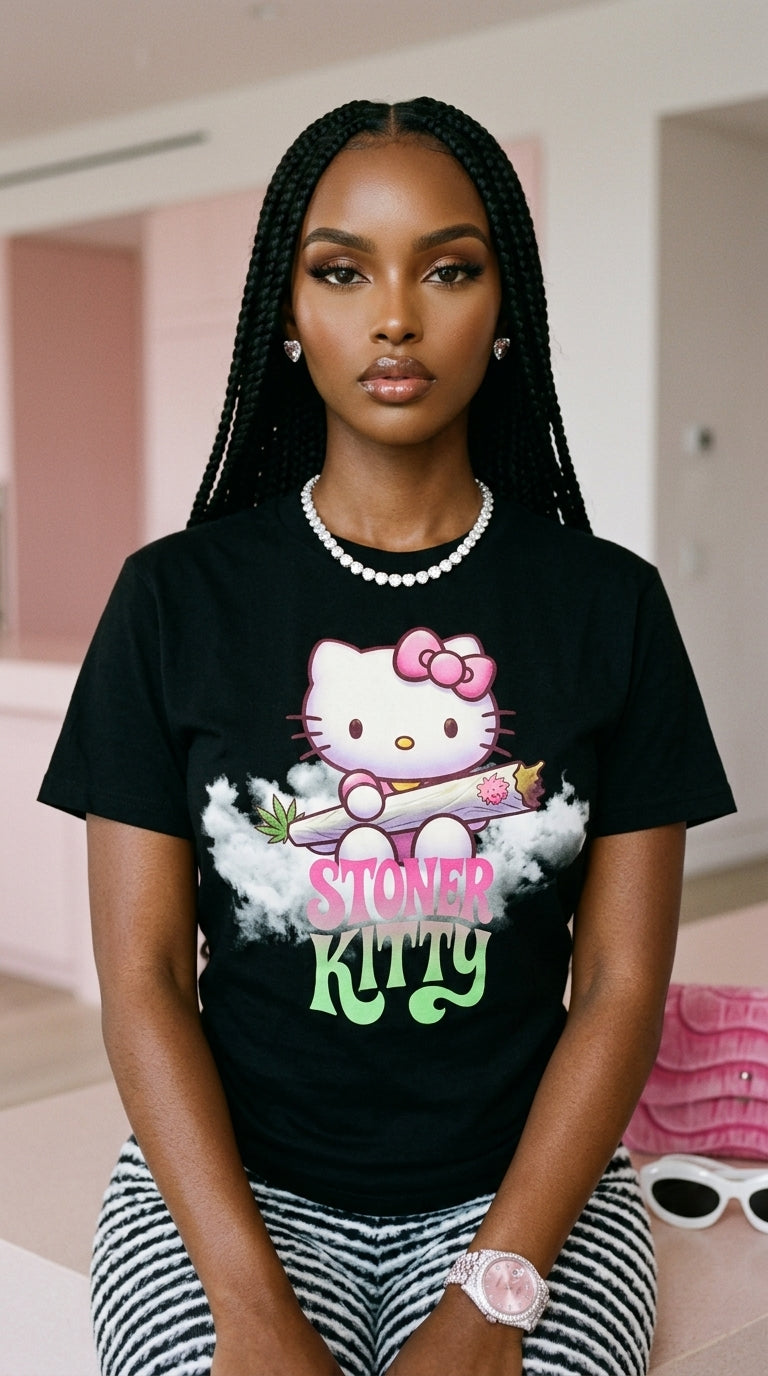Stoner Kitty adult tee