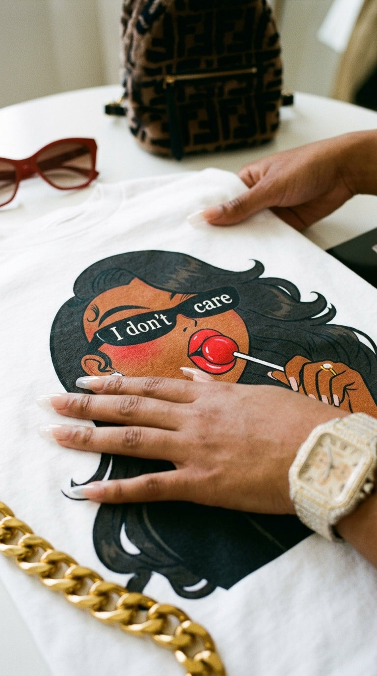 I Don't Care adult tee