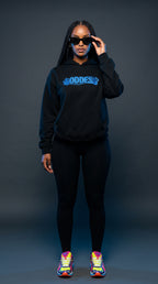 Goddess embroidered adult hoodie