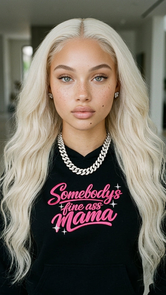 Somebody's Fine Ass Mama embroidered adult hoodie