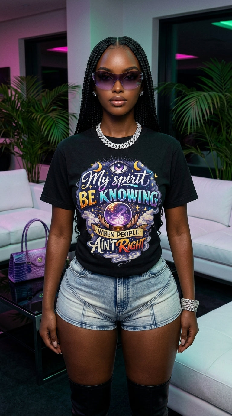 My Spirit Be Knowing When People Ain't Right adult tee