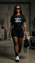 I identify as a problem adult tee