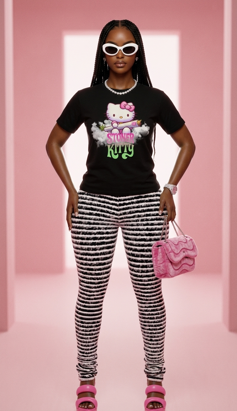 Stoner Kitty adult tee