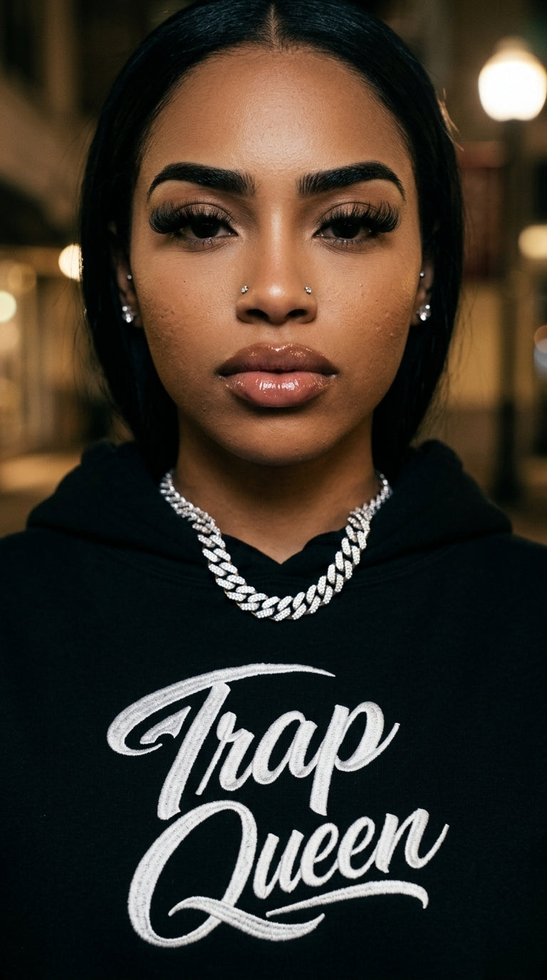 Trap Queen embroidered adult hoodie