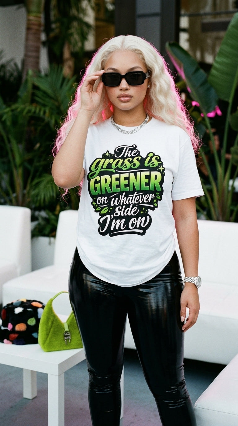 The Grass Is Greener On Whatever Side I'm On adult tee