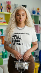 I Speak Fluent Italian adult tee