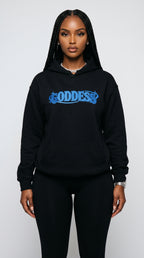 Goddess embroidered adult hoodie