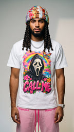 Ghostface "Call Me" adult tee